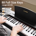 thumbnail image 2 of AODSK Piano digital para principiantes, teclado de 88 teclas, piano eléctrico de tamaño completo para principiantes, con atril para partituras, pedal, adaptador de corriente, modo auriculares, USB-MID, 2 of 5