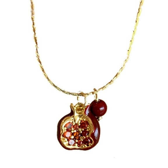 lanema Fashionable Alloy Necklace Jewelry Vibrant Faux Pomegranate Necklace Jewelry Ideal For Everyday Wear Or Festive Event