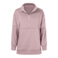 thumbnail image 4 of Futezty Women Half Zip Oversized Sweatshirts Fleece Long Sleeve Hoodies Casual Sweaters with Pockerts, 4 of 5