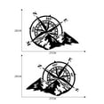 thumbnail image 4 of 2pcs Vinyl Auto Decal Rose Navigate Car Sticker Off-road Compass Totem Mountain Compass Hood Car Door Sticker;, 4 of 8