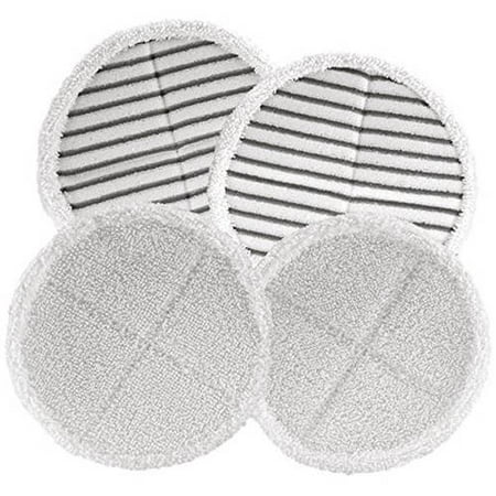 8 Pack Mop Pads Replacement Compatible With Bissell Spinwave 2124 2039a 2307 23157 23159 20393 20399 Hard Floor Spin Mop 2 Soft Pads 4 Scrubby Heavy Scrub