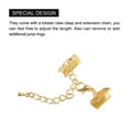 thumbnail image 4 of Unique Bargains 20Sets Ribbon Crimp Clamp Ends with Lobster Claw Clasps & Chain 13mm Gold Tone, 4 of 7