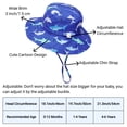 thumbnail image 4 of 2 Pack Baby Toddler Sun Hat UPF 50+ Sun Protection Bucket Hats for Boys Girls Wide Brim Beach Hat Kids Bucket Hat Age 0-6 Years, 4 of 7
