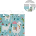 thumbnail image 5 of Coolnut Shower Curtain Alpaca Bathroom Decor Watercolor Shower Curtain Sets Fabric Cloth Bathroom Curtains with Hooks 60x72 Inch, 5 of 6