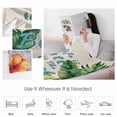 thumbnail image 6 of Fleece Blanket Vintage Watercolor Tropical Plants Blankets, Soft Cozy Warm Flannel Throw Blanket, Marine Creature on Linen Blanket for Bed Couch Sofa,30x40In, 6 of 9