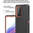 thumbnail image 4 of Compatible with Galaxy A53 5G Case,Samsung A53 5G Case with Tempered Glass Screen Protector + HD Screen Protector (2 Pack),Samsung Galaxy A53 5G Case 3 in 1 A53 5G Phone Case (Black Orange), 4 of 6