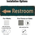 thumbnail image 6 of Restrooms Left Arrow Sign Vintage Metal Sign Bathroom Door Signs for Offices Businesses Restaurants 4X16 inch, 6 of 8