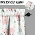 thumbnail image 2 of Farmhouse Kitchen Curtains 3 Piece Set - Funny Pig Art Print Semi-Sheer Rod Pocket Tiers & Valance for Caf Windows, 2 of 6