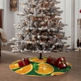 thumbnail image 4 of Fuzoiu Orange Print Christmas Tree Skirt,Xmas Christmas Decorations,Xmas Tree Mat for Farmhouse Holiday New Years Home Party Decor Tree Rugs-30", 4 of 6