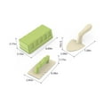 thumbnail image 4 of Snow Toys Kit Set | 3-Piece Snow Maker Shapers | Outdoor Winter Sand & Snow Block Builder | Oblong Trowel Shovel | Plastic | Green | 18.5x8.5x8cm | Build Castles & Forts | Multi-Season Use, 4 of 8