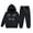 Black, variant on Boys Girls Cat Print Tracksuits Set Long Sleeve Hooded Active Sweatshirt & Jogger Pants Suits 2 Piece Casual Sweatsuit(Blackish Green,2-3 Years)