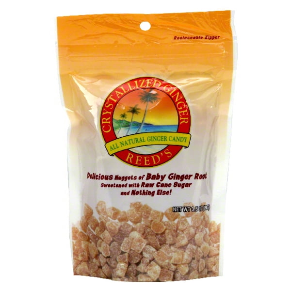 Reed's Crystallized Ginger 3.5 oz Reclosable Bags Pack of 3