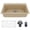 Bisque, variant on Karran Drop-In Quartz Composite 33 in. 1-Hole Single Bowl Kitchen Sink Kit in Brown