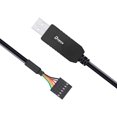 thumbnail image 3 of DTECH 6ft 3.3V FTDI USB to TTL Serial Adapter Debug Cable 6 Pin 0.1 inch Pitch Female Socket Header UART IC FT232RL, 3 of 5