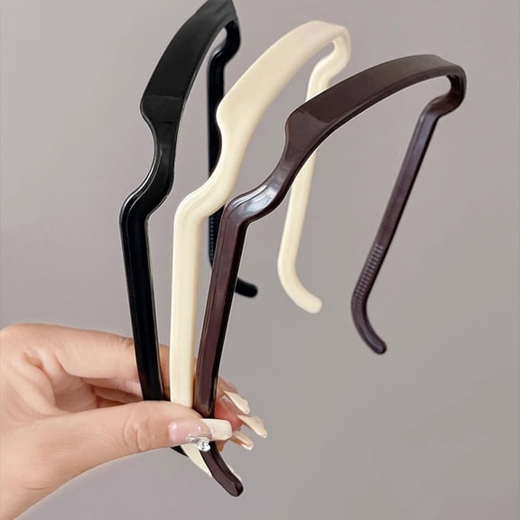 1/3pcs Women Square Glasses Headband Coloful Invisible Fixed Hair Clips Wave Curly Hair Ties Temples Headband Accessories