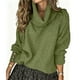 thumbnail image 1 of Suéteres de Punto Grueso Oversize para Mujer, con Cuello Alto, Larga y Corte Holgado, Ideales para el Invierno Verde 4XL, 1 of 8