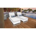 thumbnail image 2 of Chaise Monaco Set de 2 Meubles de Patio en Osier d'Extérieur en Voile Blanche, 2 of 2