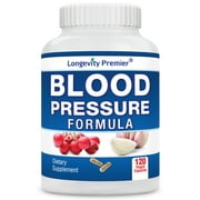 Longevity Blood Pressure Formula [120 capsules] - With 15  natural herbs. Best blood pressure supplement