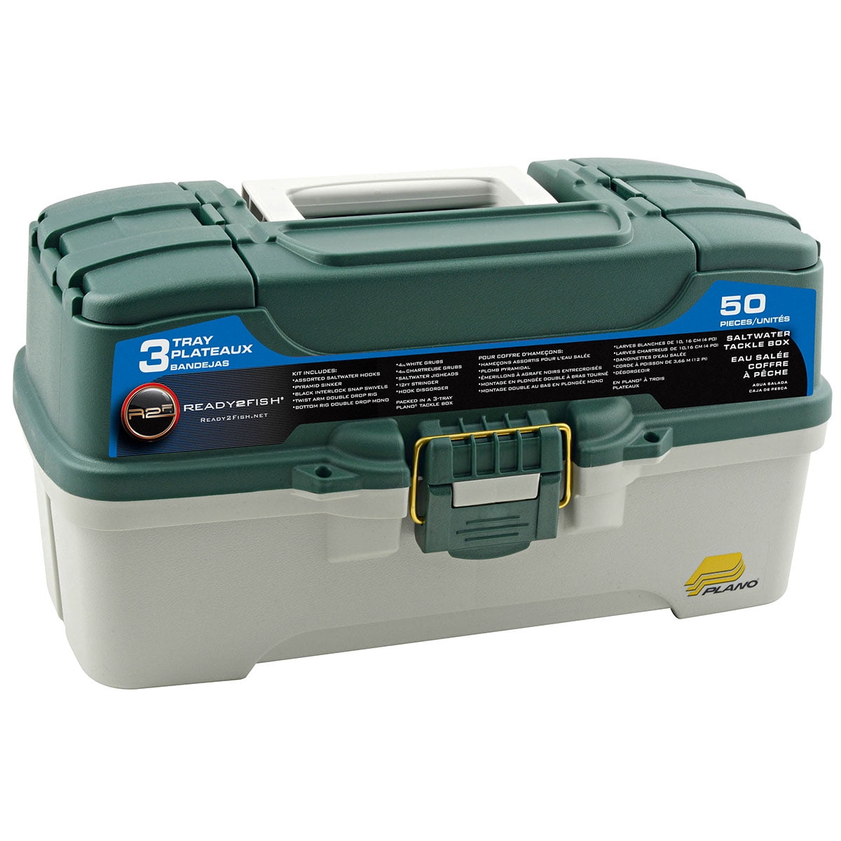 Ready to Fish Tackle Box with Tackle, 50pc