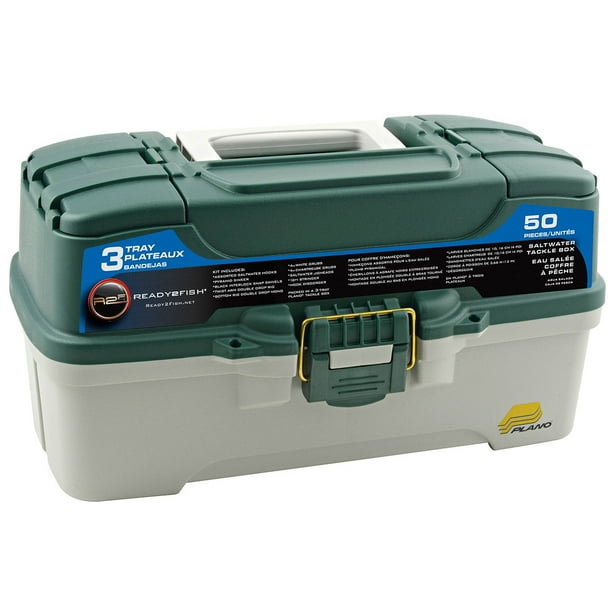 Ready to Fish Tackle Box with Tackle, 50pc