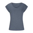 thumbnail image 4 of HAPIMO Women's Trendy Loose Cotton Lined Pullover Summer Tees Short Sleeve V Neck Keyhole Shirts Casual Relaxed Workout Blouses for Teen Girls Solid Color Gray L, 4 of 6
