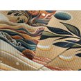 thumbnail image 4 of Ambesonne Trippy Quilted Bedspread Set 3 Pcs, Bohemian Huddles of Clouds, King Size, Pale Brown Petrol Blue, 4 of 5