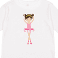 thumbnail image 4 of Inktastic Ballerina with Two Buns Girls Long Sleeve Toddler T-Shirt, 4 of 5