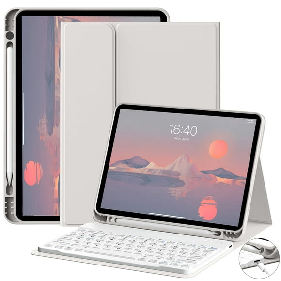 Funda con teclado GKABXY para iPad 11.ª generación, 11.ª generación, 11.ª generación, 2025 y 10.9", 2022