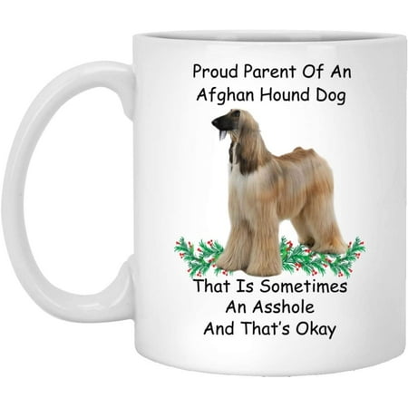 

Funny Gifts Afghan Hound Champagne Proud Parent Christmas 2022 Gifts White Coffee Mug White 11oz