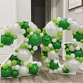 thumbnail image 5 of 75pcs Green and White Balloons, 12Inch Dark Green and White Party Confetti Latex Balloons for St.Patrick's Day Birthday Baby Shower Jungle Decorations, 5 of 14