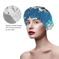 thumbnail image 2 of KLL Starry Sky Cloud Bulldog Pattern Shower Cap & Bath Cap for Women,Reversible Oversized Waterproof Shower Caps for all Hair Lengths,Elastic Reusable Bathing Hair Cap, 2 of 6