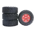 thumbnail image 3 of 4 Pcs Pneus en Caoutchouc 1/24 pour Modèle Axial SCX24 Remplacement Buggy Accessoires DIY Rouge, 3 of 9