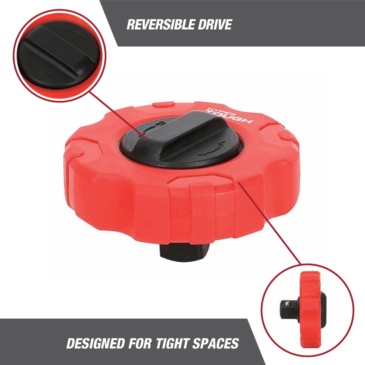 Hyper Tough 3/8-inch Finger Ratchet, Reversible Drive