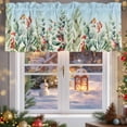 thumbnail image 5 of Winter Eucalyptus Leaves Valances for Windows, 42 x 18in, Christmas Bird Berry Pine Cone Rod Pocket Kitchen Valance Curtain Light Filtering Window Treatments for Living Room Bedroom, 1 Panel, 5 of 7