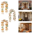thumbnail image 1 of Artificial Maple Leaf Pumpkin Vines for Thanksgiving and Halloween Decor - 69-Inch Fall Table Centerpiece & Home Decoration, 1 of 9
