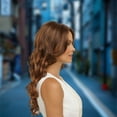 thumbnail image 5 of YSGFHGJW Wigs Human Hair,Long Roll Curly Hair Middle Score Wig Fashion Natural Wig High Temperature Wire 68cm Long Wig For Women Daily Life Date, 5 of 7