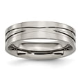 thumbnail image 1 of Titanium Grooved 6mm Polished Band Size 7, 1 of 7