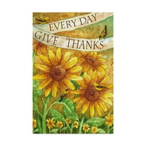 Trademark Fine Art 'Sunflower Give Thanks Everyday' Canvas Art by Melinda Hipsher
