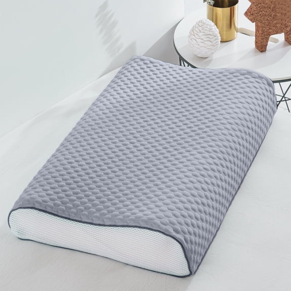 Fnyoxu Cooling Pillow Protector 20x19 Inch for Memory Foam & Latex Pillows - Ice Silk Cover with 3D Texture, Breathable Hotel Quality