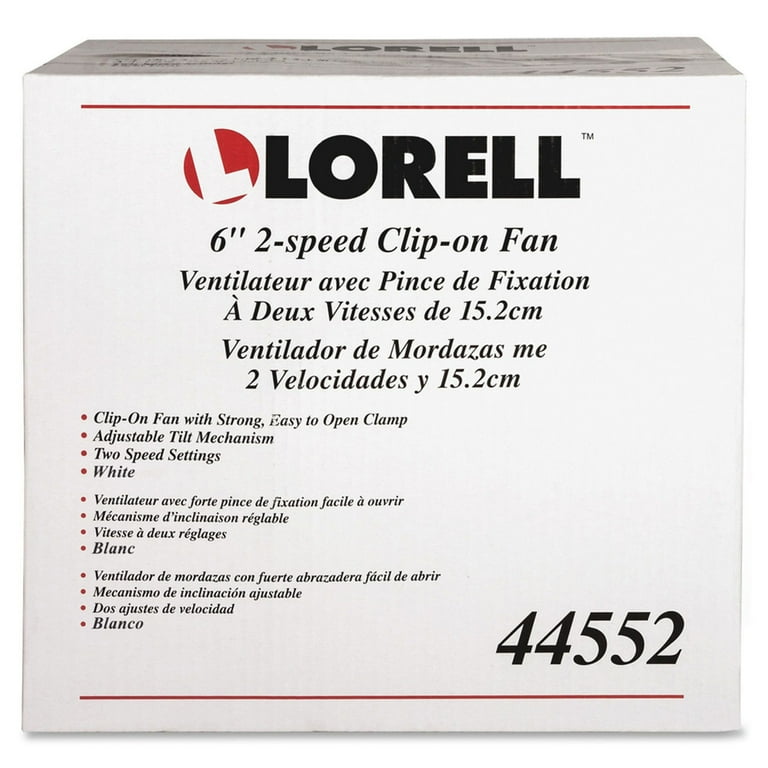 Lorell Clip-On Personal Fan - 152.4 mm Diameter - 2 Speed - Adjustable Tilt Head - 9.5 Lorell Clip-On Personal Fan - 152.4 mm Diameter - 2 Speed - Adjustable Tilt Head - 9.5
