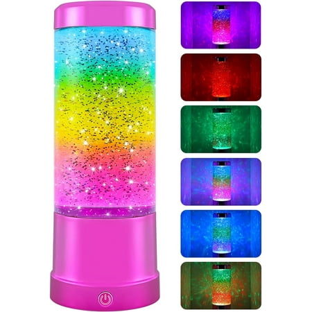

Led Liquid Glitter Lamp Relaxing Night Light With Color Changing Function Relax Mood Lighting Party Home Office Beautiful Decor Unique Birthday Christmas Gifts For Her Women Mom Girls
