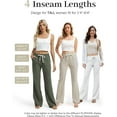 thumbnail image 3 of SEVEGO Tall Women Casual Linen Pants 30"/32"/34"/36" Inseam Drawstring Smocked Waist Beach Summer Trousers with Pockets, 3 of 6