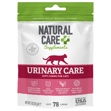 Natural Care Urinary Care Supplement Soft Chews for Cats, 78 Count