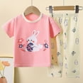 thumbnail image 2 of HCNTES Boy's 2 Piece Beach Vacation Textured Linen Outfit Short Sleeve Button Down Shirt Top and Shorts Summer Set(Pink,9-10 Years), 2 of 4