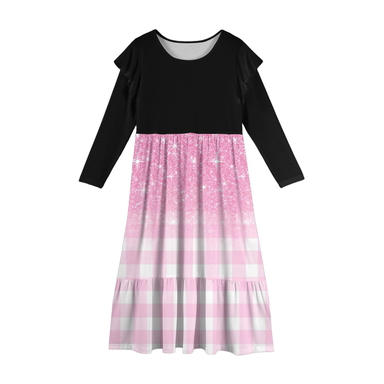 KicKee Pants Long Sleeve Tiered Dress - Super Soft Baby & Toddler Dress
