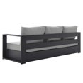 thumbnail image 5 of Lounge Sofa, Grey Gray, Aluminum, Metal, Fabric, Modern Contemporary, Outdoor Patio Balcony Cafe Bistro Garden Furniture Hotel Hospitality, 5 of 8