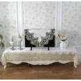 thumbnail image 4 of Table Cloth Gold Velvet Silver Europe Luxury Embroidered Table Dining Table Cover Rectangle TableCloths Lace Cabinet Dust Cover (HM868,Diameter 150cm Round), 4 of 6