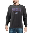 thumbnail image 3 of Men's Colosseum Charcoal Florida Gators Arch & Logo Crew Neck Sweatshirt, 3 of 4