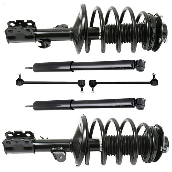 CCIYU Complete Suspension Kit Fits 1998 1999 2000 2001 2002 2003 for Toyota Sienna Includes Front Strut Spring Assembly Rear shock absorber Stabilizer Bar Link