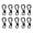shape:Small black, variant on 10Pcs Small Carabiner Clip Spring Snap Hook Clasps Stainless Steels Hanging Buckles Keychain Backpacks Carabiners
